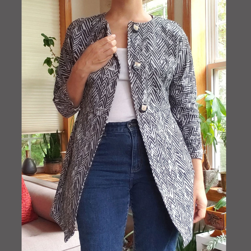 Cabi Zig Zag Pattern Knit Jacket